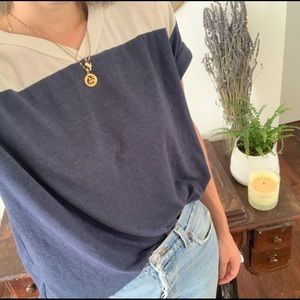 The great. Two tone varsity vneck tshirt